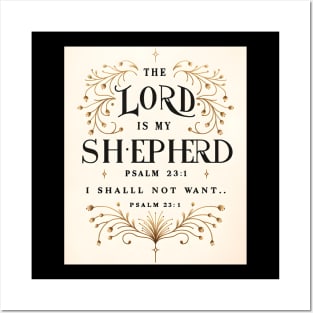 Psalm 23:1 The Lord Is My Shepherd Christian Posters and Art